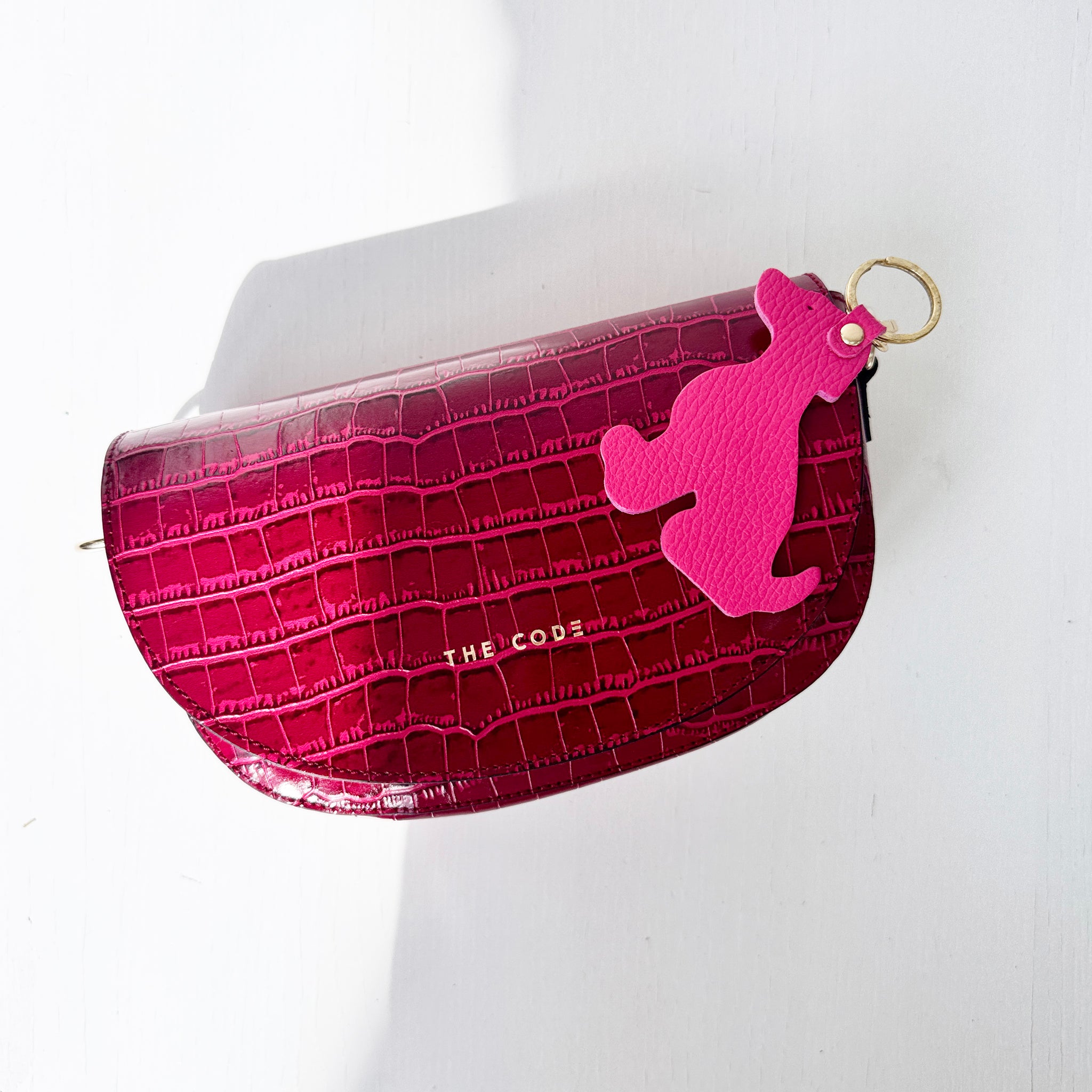 Charm llavero perro rosa