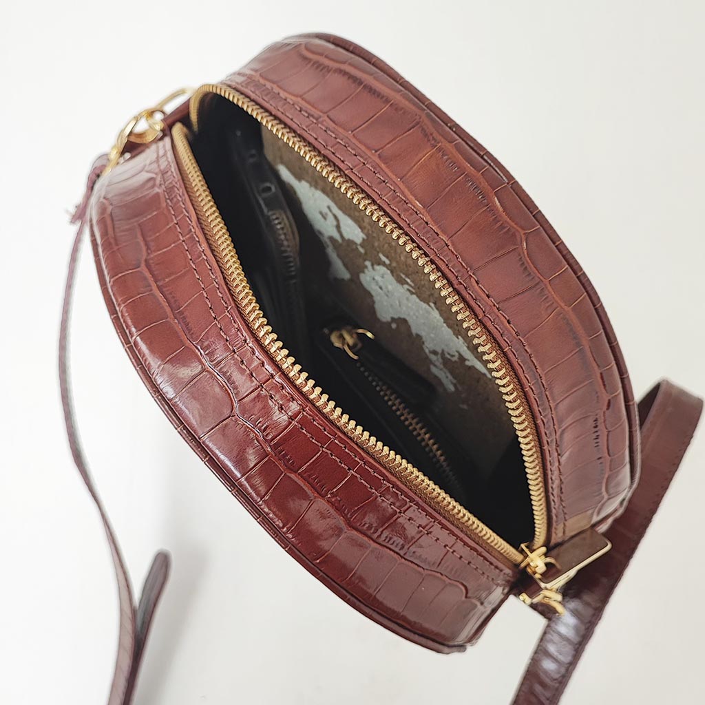 Bandolera Olimpia marrón praliné