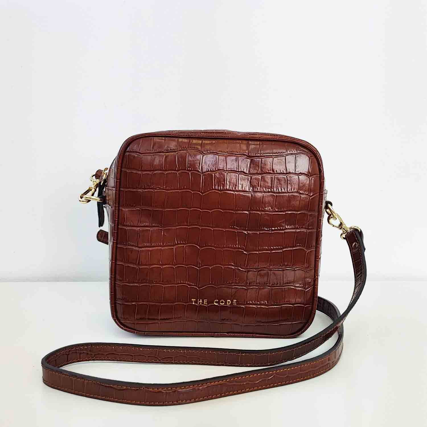 Bandolera Mérida marrón praliné
