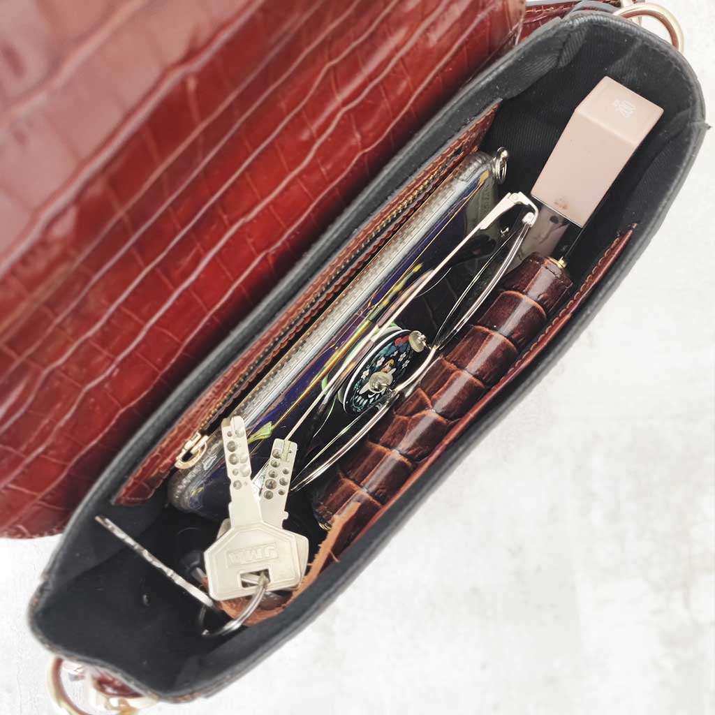 Bandolera Alma marrón praliné
