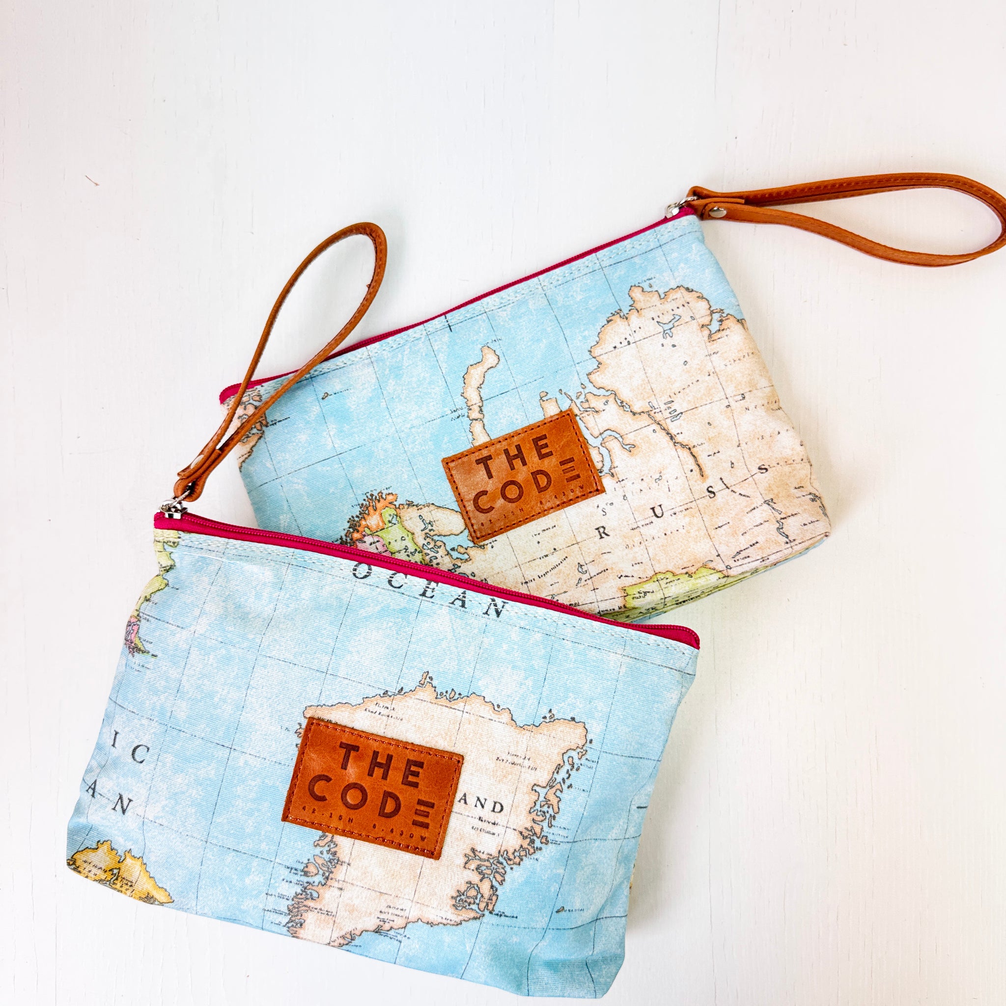 Cartera Mapa rosa