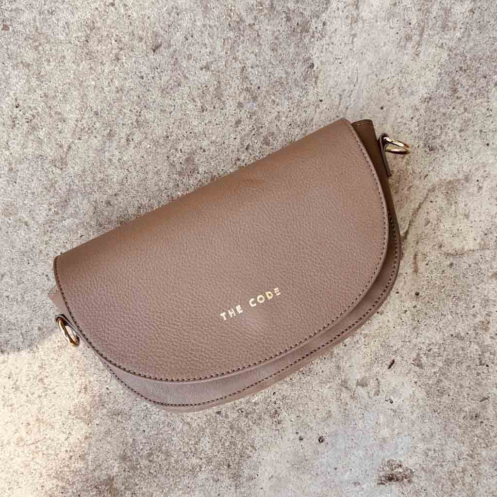 Bandolera ALMA taupé liso
