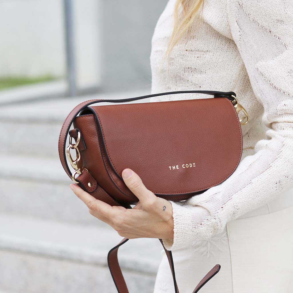Terracota alma leather bag