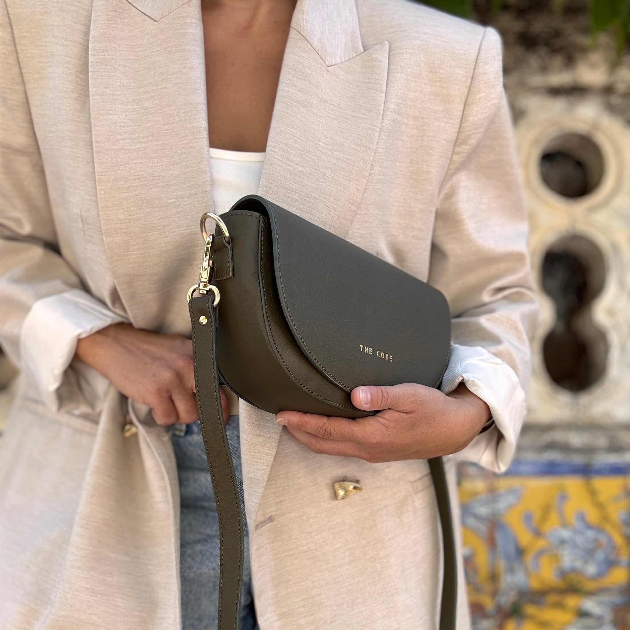 ALMA military green shoulder bag