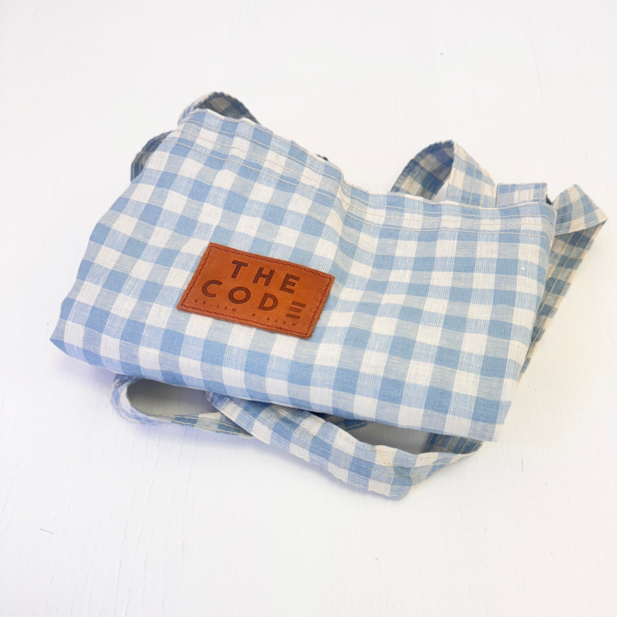 Tote Bag vichy azul claro