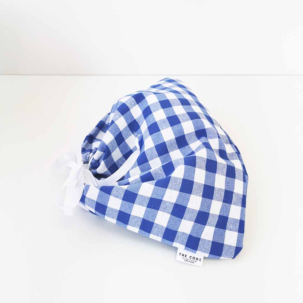 capazo natural y vichy azul