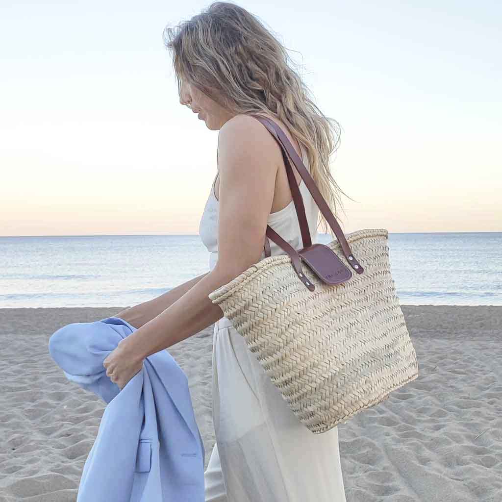 Jute basket brown