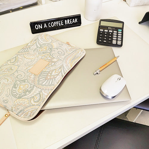 Alex document holder brown suede leather 