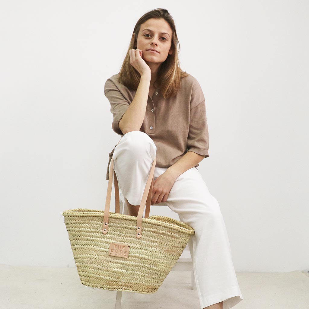 Jute basket brown