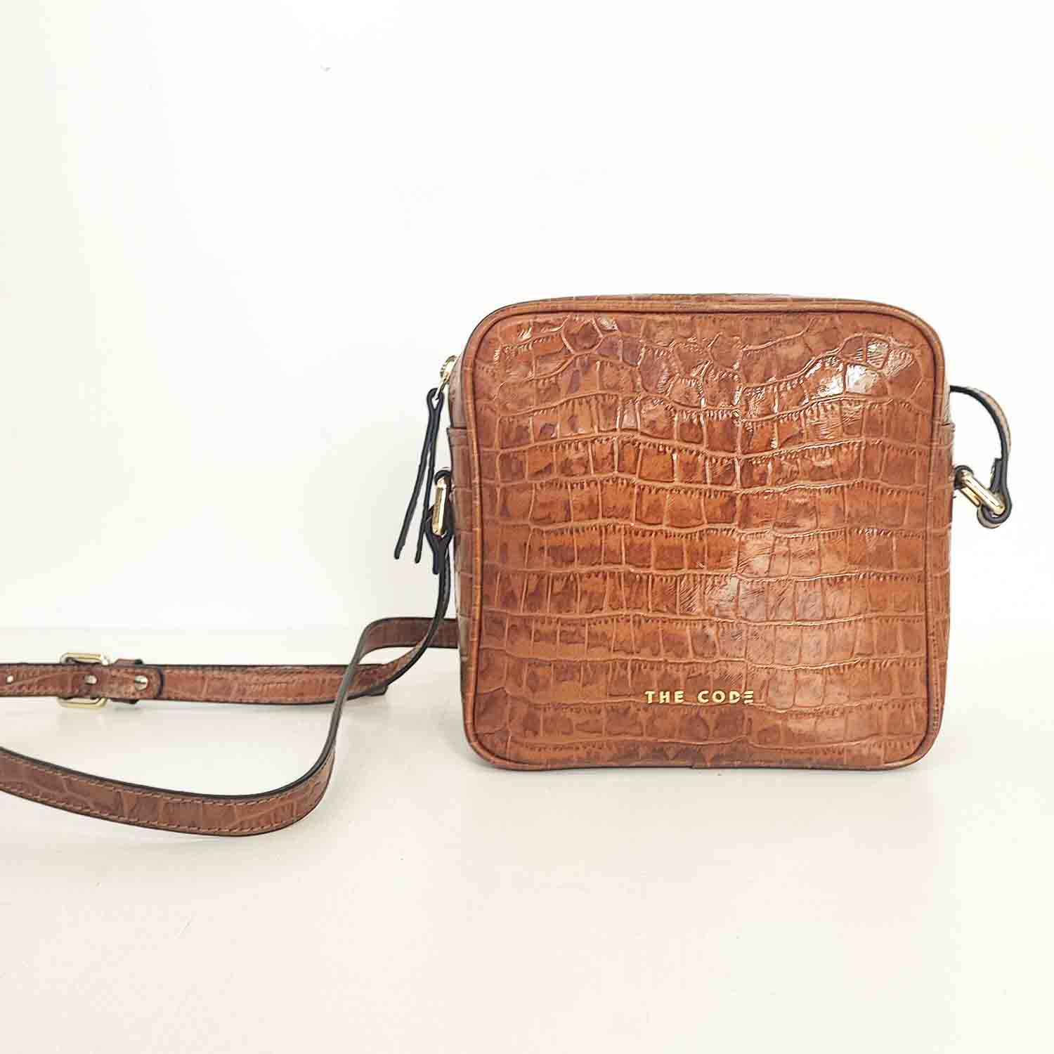 Bandolera Mérida marrón avellana