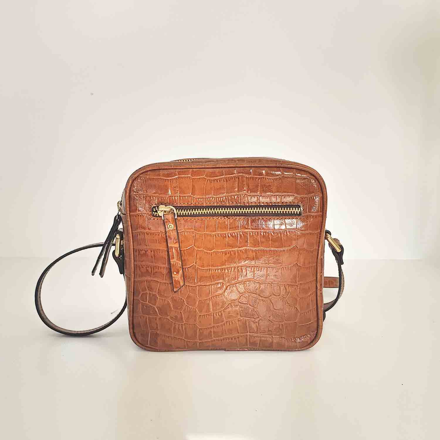 Bandolera Mérida marrón avellana
