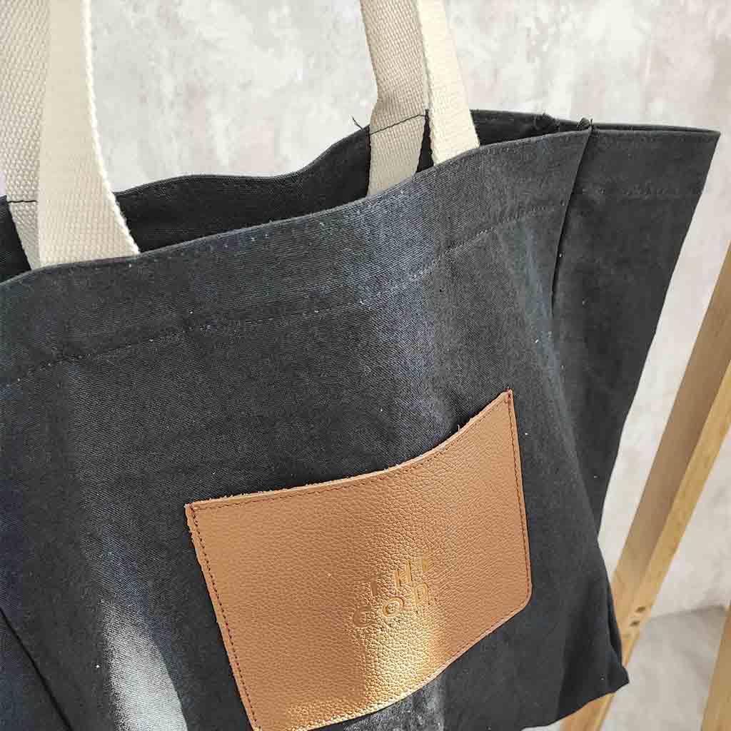 Shopping bag negro desgastado