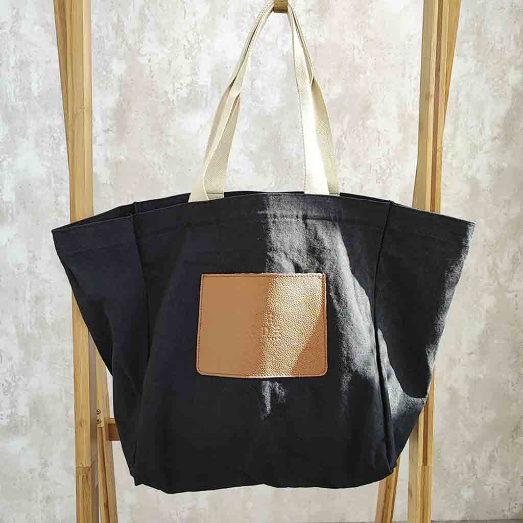 Shopping bag negro desgastado